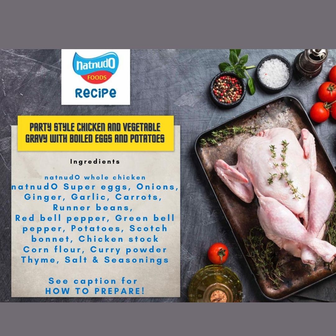 Party Style Chicken And Vegetable Gravy With Boiled Eggs And Potatoes